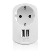 CARGADOR DE PARED EWENT EW1211 2USB 3.1A BLANCO SIN PERDIDA DE ENCHUFE