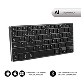 TECLADO SUBBLIM INALAMBRICO ALUMINIO ADVANCE COMPACT GREY