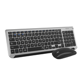 TECLADO CON RATON BLUETOOTH + 2.4G COMBO DUAL PRESTIGE EXTENDIDO GRIS/NEGRO