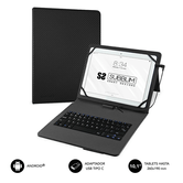 FUNDA Y TECLADO TABLET 10.1´´ SUBBLIM NEGRA