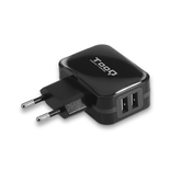 TooQ TQWC-1S02 Cargador de pared 2 USB Negro