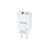 CARGADOR USB PARED TOOQ TQWC-GANQCPD45WT GAN USB-C/PD + USB-A/QC 45W BLANCO