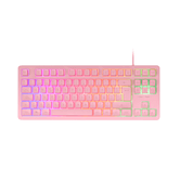 TECLADO H-MECH GAMING MARS GAMING MK023 COLOR ROSA TAMA??O COMPACTO TKL ILUMINACION RGB