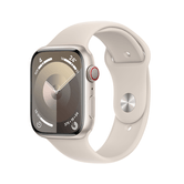 Apple Watch Series 9 GPS + Cellular 45mm Starlight Aluminium Case with Starlight Sport Band - M/L