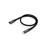 CABLE ALARGO USB-C MACHO USB-C HEMBRA USB 3.2 GEN 2  1M TRANSFERENCIA 10G 4K/ CARCASA ALUMINIO ALGODON TRENZADO NEGRO