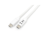 CABLE USB-C MACHO USB-C MACHO USB 3.2  2M TRANSFERENCIA 5G 3A (60W) COLOR BLANCO