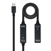 CABLE USB NANO CABLE USB3.0 A/M - USB3.0 A/H 15.0M NEGRO ALARGADOR C/AMPLIFICADOR