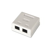 ROSETA DE SUPERFICIE AISENS RJ45 CAT6 UTP 2XTOMAS BLANCO A139-0302