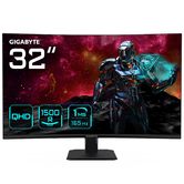 MONITOR GIGABYTE 32" GS32QC,CURVO,2560X1440,0.27PP,3500:1,1MS,170HZ,2HDMI+1DP