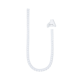 Nanocable Organizador cables flex. 25mm 3 M Blanco