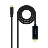 CABLE CONVERSOR NANO CABLE USB-C/A A HDMI/M V1.4 4K 1,8M NEGRO