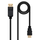 CONVERSOR NANO CABLE DISPLAYPORT/MACHO A HDMI/MACHO 5M NEGRO