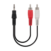 Nanocable - CABLE AUDIO ESTEREO, 3.5/M-2xRCA/M, 10 M