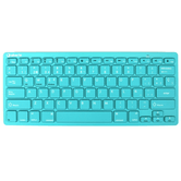 TECLADO WIRELESS TURQUESA SILVER HT