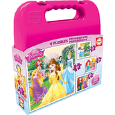 MALETA PUZZLES PROGRESIVOS PRINCESAS DISNEY 12-16-20-25 DE 3-6 ANOS EDUCA BORRAS 16508