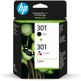 PACK COMBO CARTUCHOS HP 301 NEGRO + TRICOLOR