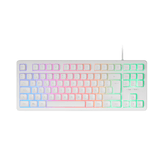 TECLADO H-MECH GAMING MARS GAMING MK023 PORTUGUES COLOR BLANCO TAMA??O COMPACTO TKL ILUMINACION RGB