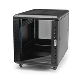 STARTECH  Armario Rack Cerrado para Ensamblar de 12U 36" Pulgadas con Rodamientos  Negro