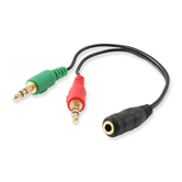 CABLE AUDIO MINI JACK 3.5MM HEMBRA A 2  JACK 3.5MM MACHO