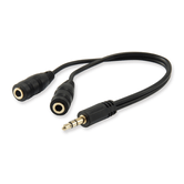 CABLE AUDIO MINI JACK 3.5MM MACHO A 2  JACK 3.5MM HEMBRA