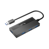 HUB USB EQUIP LIFE A 4 PUERTOS USB 3.2 INCLUYE ADAPTADOR USB-C