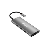 ADAPTADOR USB-C 9EN1 EQUIP HDMI 4K USB-C  DATOS  USB-A 5GB/S X2  USB-C CARGA MAX 100W RJ45 GIGABIT LECTO DE TARJETAS