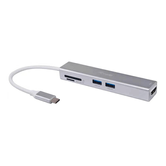 ADAPTADOR USB-C 5EN1 EQUIP HDMI  3 PUERTOS USB 3.0  LECTOR DE TARJETAS