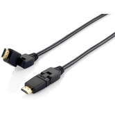 CABLE HDMI EQUIP HDMI 2.0 HIGH SPEED CON ETHERNET 3M CONECTORES PIVOTANTES 180º 119363