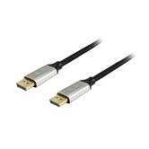 CABLE DISPLAYPORT A DISPLAYPORT PREMIUM  1.4 8K/60Hz 2M  MALLA ALGOD??N TRENZADO Y CONECTOR ALUMIN