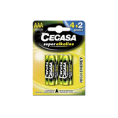 CEGASA PILA SUPER ALC LR03 BLISTER 4 UDS + 2 GRATIS