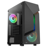 Caja AEROCOOL  SCAPEBKV3 Caja Gaming ATX Frontal RGB LED Cristal Templado 3xVentiladores ARGB NegroRGB Negro