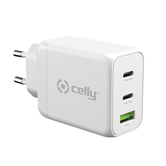 CELLY CARGADOR RED 65W 2 PUERTOS USBC Y 1 PUERTO USB POWER DELIVERY