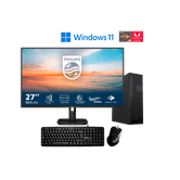 Ordenador NETWAY SFF Ryzen 5 4650G, 32GB, 1TB SSD, Windows 11 + monitor 27" + teclado y ratón