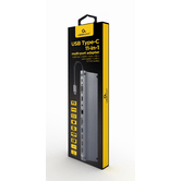 ADAPTADOR MULTIPUERTO USB TIPO C 11 EN 1 DE 3 5 MM GRIS ESPACIAL