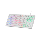 TECLADO H-MECH GAMING MARS GAMING MK023 FRANCES COLOR BLANCO TAMA??O COMPACTO TKL ILUMINACION RGB