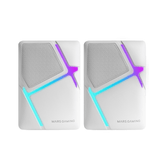 ALTAVOCES 2.0 MARS GAMING MSHW BLANCO 10W ILUMINACION RGB CONTROL DE VOLUMEN JACK 3.5mm