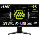 MSI MONITOR MAG 255XF. 24.5" IPS PLANO. 1920X1080 . 300HZ. NEGRO