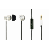 GEMBIRD AURICULARES METÇ±LICOS CON MICRÇÊFONO, "PARIS", PLATEADOS