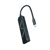 HUB NANO CABLE USB-C/CONVERSOR USB-C A 2XUSB-A/ USB-C PD/ HDMI 15CM NEGRO