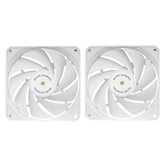 VENTILADOR INTERNO MARS GAMING MFNCLX2W KIT DE DOS FBD DE COBRE 120mm CONEXION PWM COLOR BLANCO