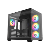 CAJA XYZ TESSERACT X BLACK ATX ARGB