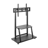 AISENS Soporte de suelo ECO con ruedas  bandeja para DVD para Monitor TV 150Kg de 37 100  Negro