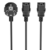 CABLE ALIMENTACION CPU AISENS CEE7/M-2XC13/H NEGRO 1,8mts