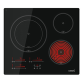 VITROCERAMICA INDEPENDIENTE RADIANTES CATA TDM 6003 BK 3 ZONAS COCCION ANCHO 59 CM