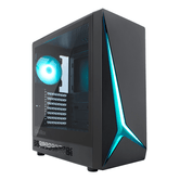 CAJA SEMITORRE/ATX COOLBOX GM450 STARLIGHT S/FUENTE USB3.0 NEGRA A-RGB C/VENTANA