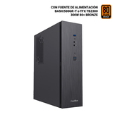 COOLBOX  COOLBOX CAJA MATX SLIM T370 USB-C 3.2 GEN1 FTE.300TBZ 300W 80+BRONZE  Negro Incluye Fuente