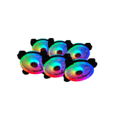 TALIUS IRIS SPECTRUM ARGB/CRONOS -KIT DE 6 VENTILADORES 120 MM  COLOR NEGRO