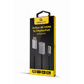 ADAPTADOR GEMBIRD  ACTIVO 4K HDMI MACHO A DISPLAYPORT HEMBRA NEGRO