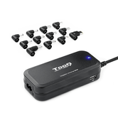 CARGADOR AUTOMATICO TOOQ 90W 2USB 12PUNTAS