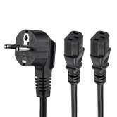 CABLE 2M ALIMENTACIÓN PARA ORDENADORES SCHUKO CEE7 A 2XC13